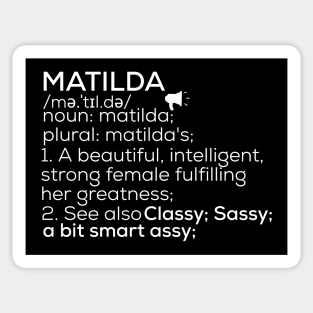 Matilda Name Matilda Definition Matilda Female Name Matilda Meaning Sticker